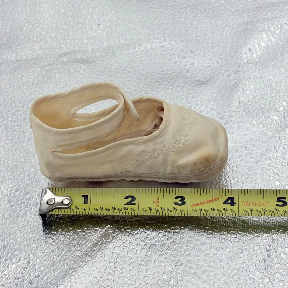 Vintage Mrs. Days Ideal Baby Shoes With Box & Guide 50s 60s Satin Button‎ USA